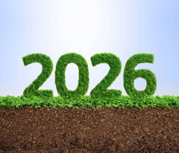 2026 is a good year for growth in environmental business. Grass growing in the shape of year 2026.
