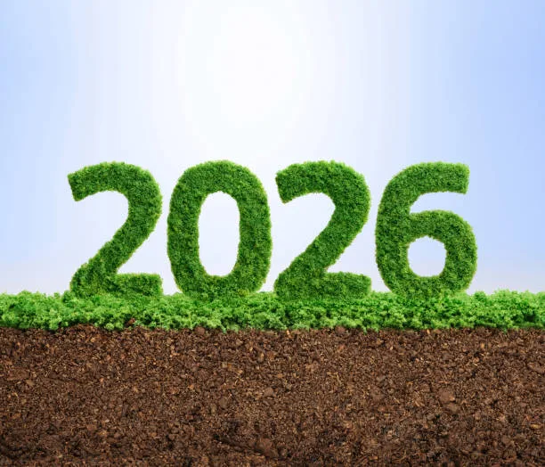 2026 is a good year for growth in environmental business. Grass growing in the shape of year 2026.
